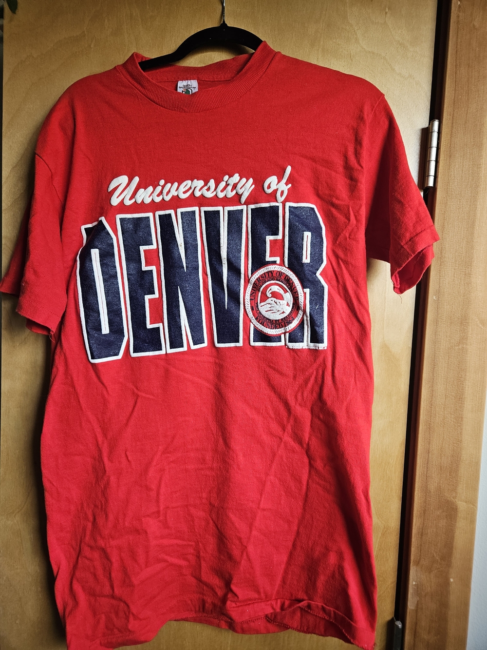 University of Denver Red Short Sleeve Crewneck T-Shirt